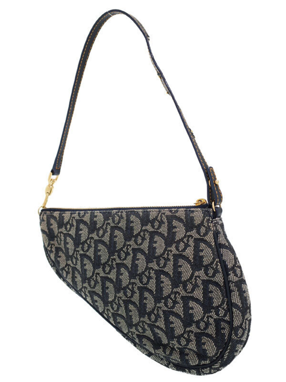 Dior Christian Saddle Trotter Handbag Pouch Clutch Black